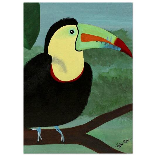 Keel-Billed Toucan Wall Art Print on Premium Matte Paper Poster - Multiple Sizes