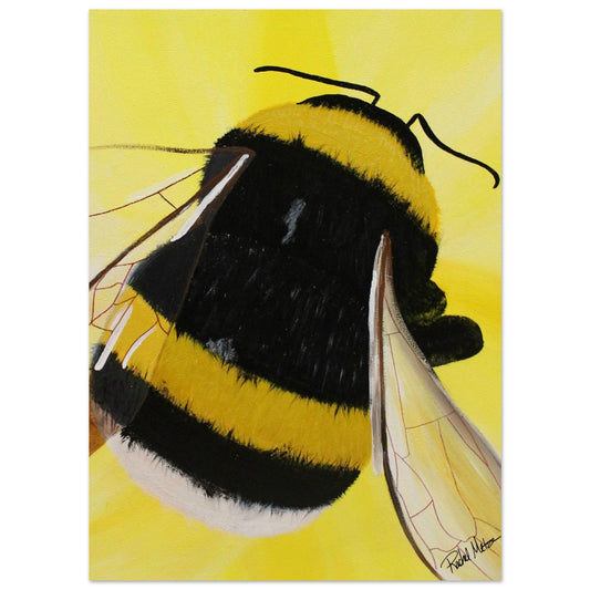 Bumble Bee Wall Art Print on Premium Matte Paper Poster - Multiple Sizes