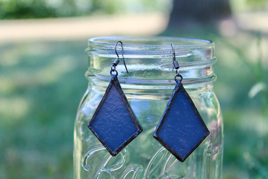 Night Sky Inspired Stained Glass Earrings