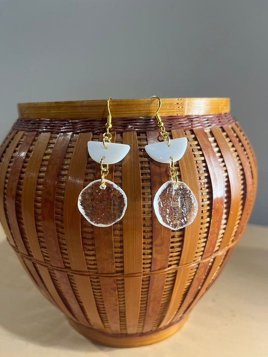 Handmade Arctic Inspired Glass Earrings